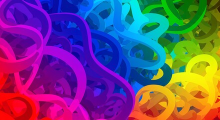 Rainbow colored rings abstract background