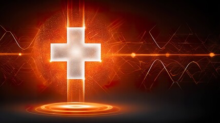 Abstract medical cross symbol