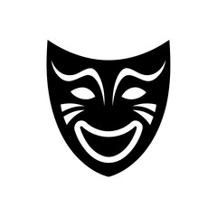 theater drama mask glyph icon 