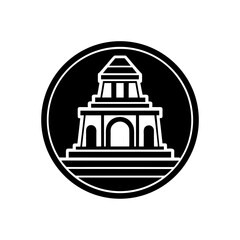 historical monument glyph icon 