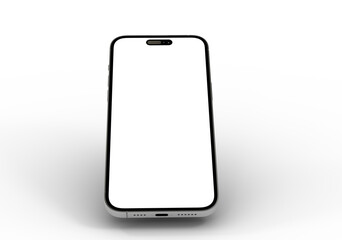 High-quality image of a modern smartphone with a blank screen, perfect for app presentations or website mockups.