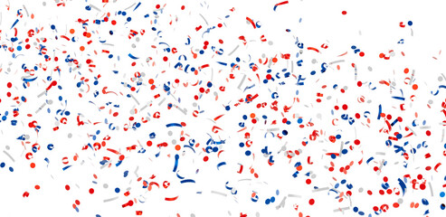 Patriotic confetti background ideal for celebrations, holidays, and festive designs. Download now!