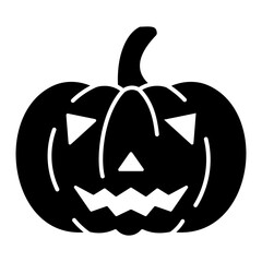 Jack O Lantern Glyph Icon Vector Illustration