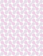 Soft pastel abstract pattern of interlocking rounded shapes