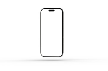 High-quality image of a modern smartphone with a blank screen, perfect for app presentations or website mockups. Download now!