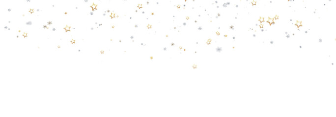 Elegant festive background with gold and silver stars. Perfect for holidays, celebrations, and more.