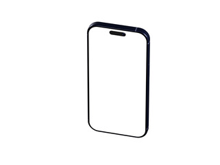 High-quality image of a modern smartphone with a blank screen, perfect for app presentations or website designs.
