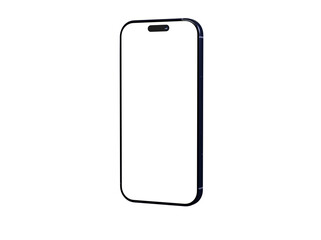 High-quality image of a modern smartphone with a blank screen, ideal for app presentations or technology designs.