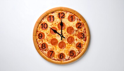 Pizza clock face