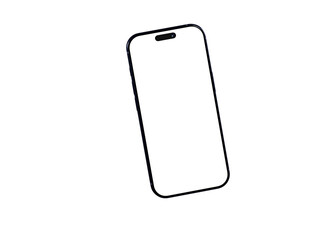 Clean image of a smartphone with a blank screen, perfect for app presentations or website mockups.