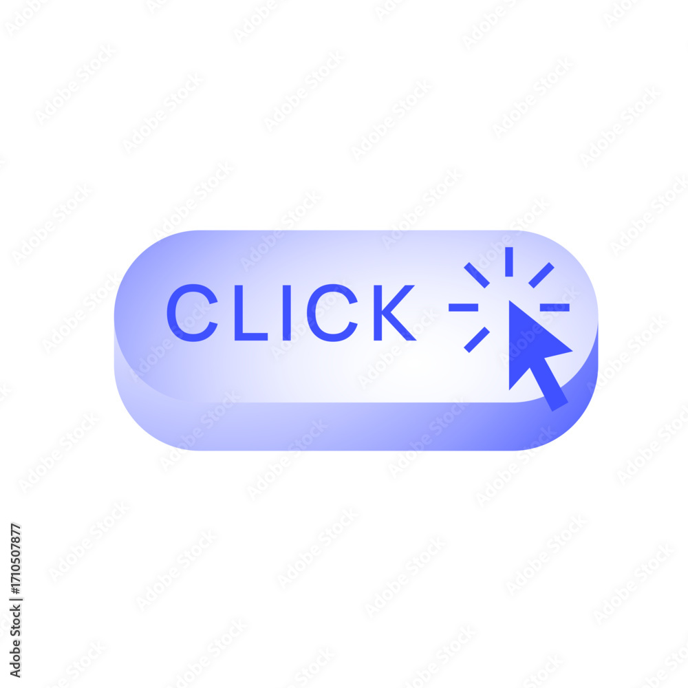 Fototapete Click button with cursor icon, a modern and user-friendly design for website navigation and digital interfaces