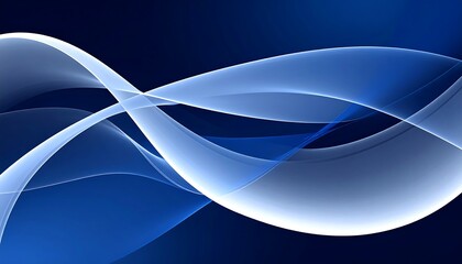 Abstract swirling blue and white design