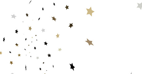 Scattered Stars on White Background