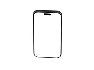 Clean design, isolated smartphone mockup with blank screen. Perfect for app presentations, website banners, or tech marketing.