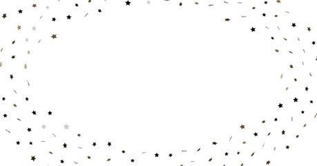 Obraz premium Gold, Silver & Black Star Confetti Frame