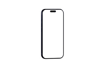 Clean design, isolated smartphone mockup with blank screen, perfect for app presentations or website designs.