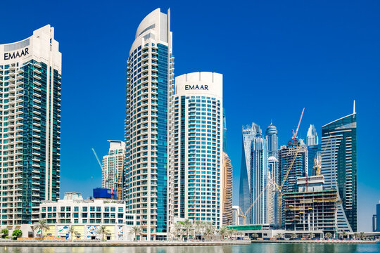Dubai, UAE - october 22, 2024: skyscrapers Dubai Marina EMAAR