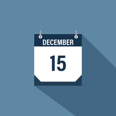 15 December calendar vector illustrations