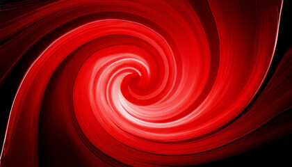 Vibrant Red Helix Ribbon Spiraling Gracefully Illuminating Transparent Backdrop With Dynamic Fluid Motion