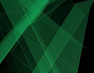 Abstract green geometric shapes