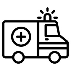 Ambulance icon in vector illustration
