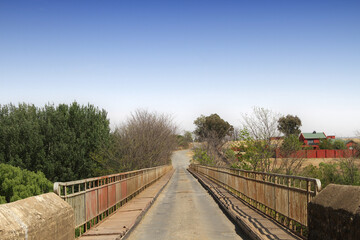 Photo of a old brige in Frankfort over the Wilge River. It is a small farming town situated on the...