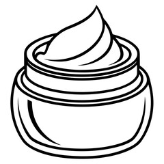 Moisturizing Cream line art vector