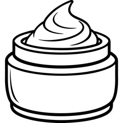 Moisturizing Cream line art vector