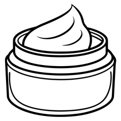 Moisturizing Cream line art vector