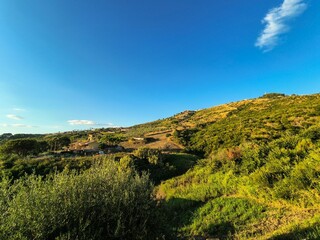 San Francesco statue on Agropoli hills, Italy