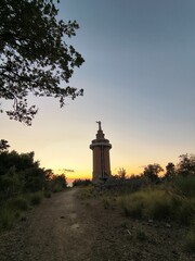 San Francesco statue on Agropoli hills, Italy