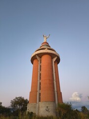 San Francesco statue on Agropoli hills, Italy