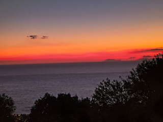 Agropoli town by night in Italy