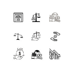 Human Rights and Justice Icons Set – Equality, Law, and Advocacy Symbols for International Day