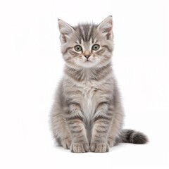 Obraz premium british kitten on white background