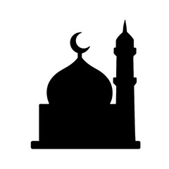 silhouette of mosque.
islamic mosque silhouette.
silhouette of mosque in vector.