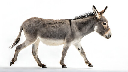 Fototapeta premium donkey isolated in front of white background