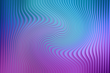 Abstract swirling textured background with ribbed pattern in gradient blue and purple colors