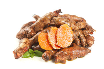Fresh Guangxi Turmeric Roots and Powder Slices - Farm-Grown Golden Spice Ingredient