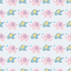 Seamless childish pattern with funny animals faces . Creative kids texture for fabric, wrapping, textile, wallpaper, apparel.