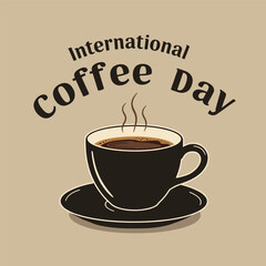 international coffee day - vector illustration