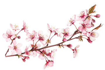 Fototapeta premium cherry blossom isolated on white