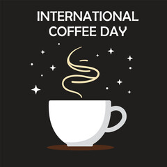 international coffee day - vector illustration