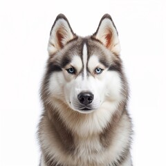 Fototapeta premium Siberian husky isolated on white background