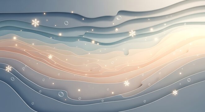 Winter Background with Abstract Layers. - Powered by Adobe