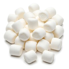 mini marshmallows for topping, isolated on white background