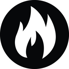 unique fire icon silhouette