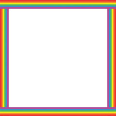 Obraz premium Rainbow Frame LGBT Pride Border