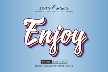 Enjoy Text Effect outline style