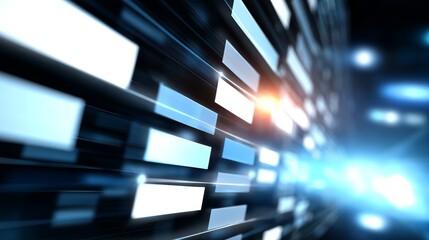 Abstract futuristic technology background with dynamic motion and glowing elements